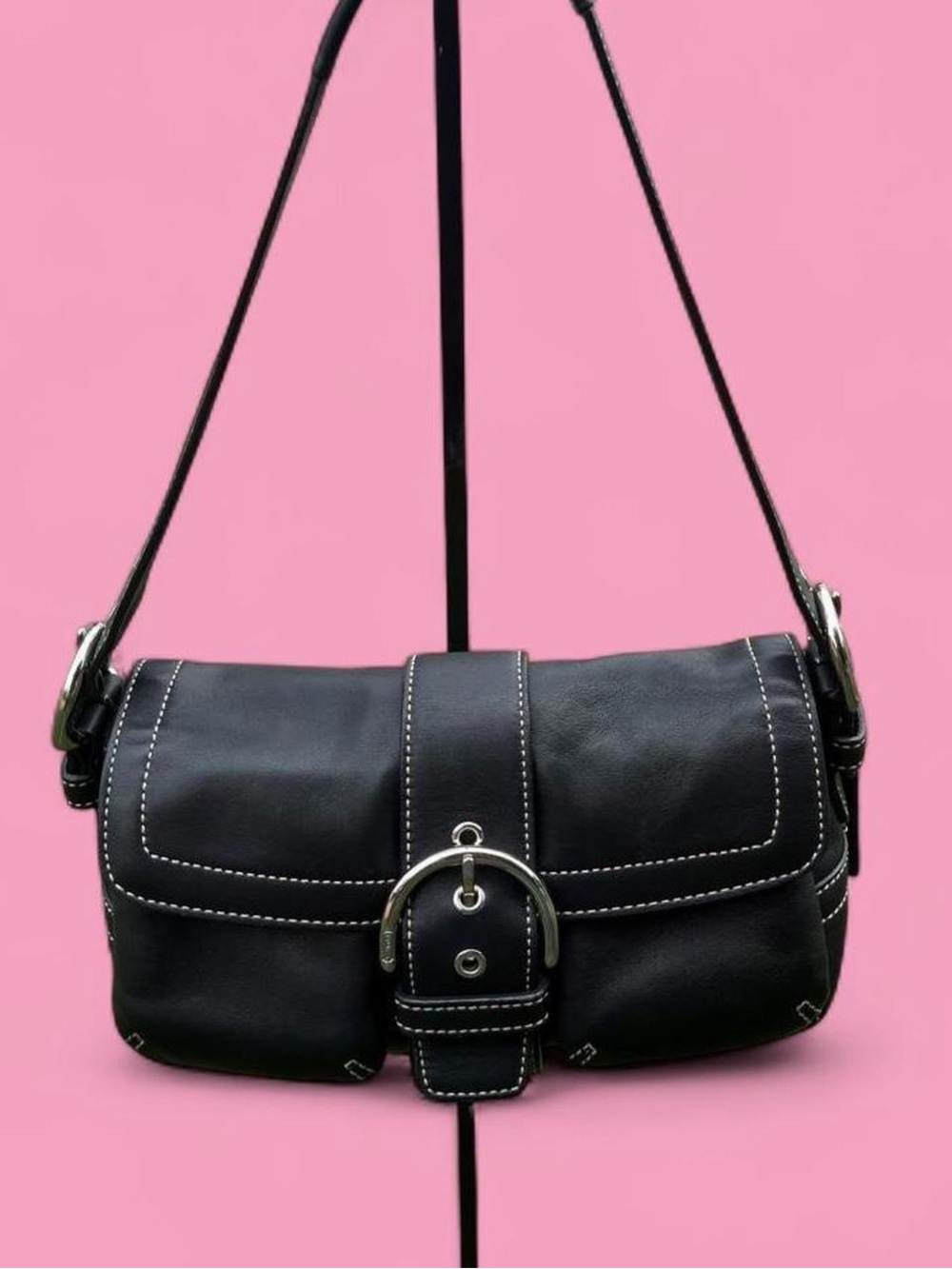 Vintage Y2K-Era Coach Soho Flap/Pocket Shoulder Bag